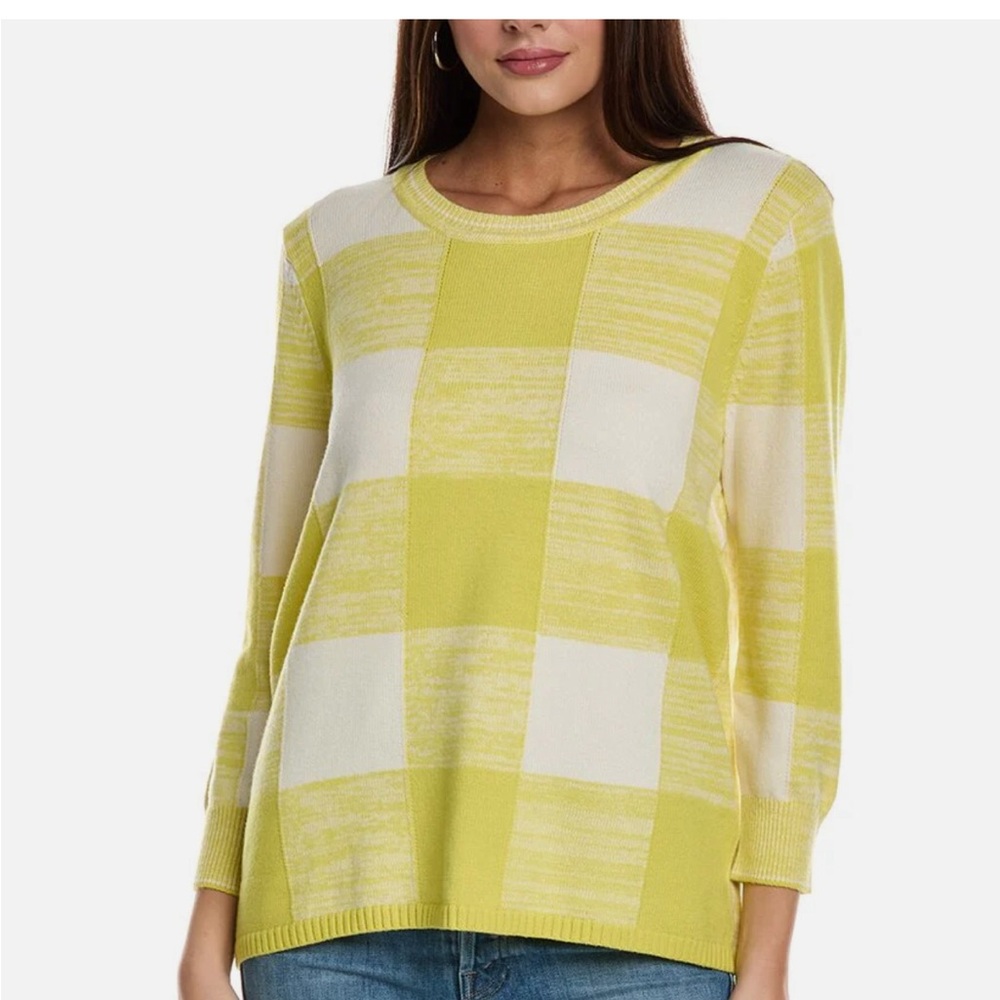 CAbi - Yellow Checkered Pullover